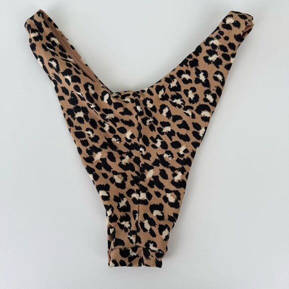 Aerie Women's XS Cheetah Leopard Print Vcut Bikini Bottoms Cheekier - Picture 2 of 4